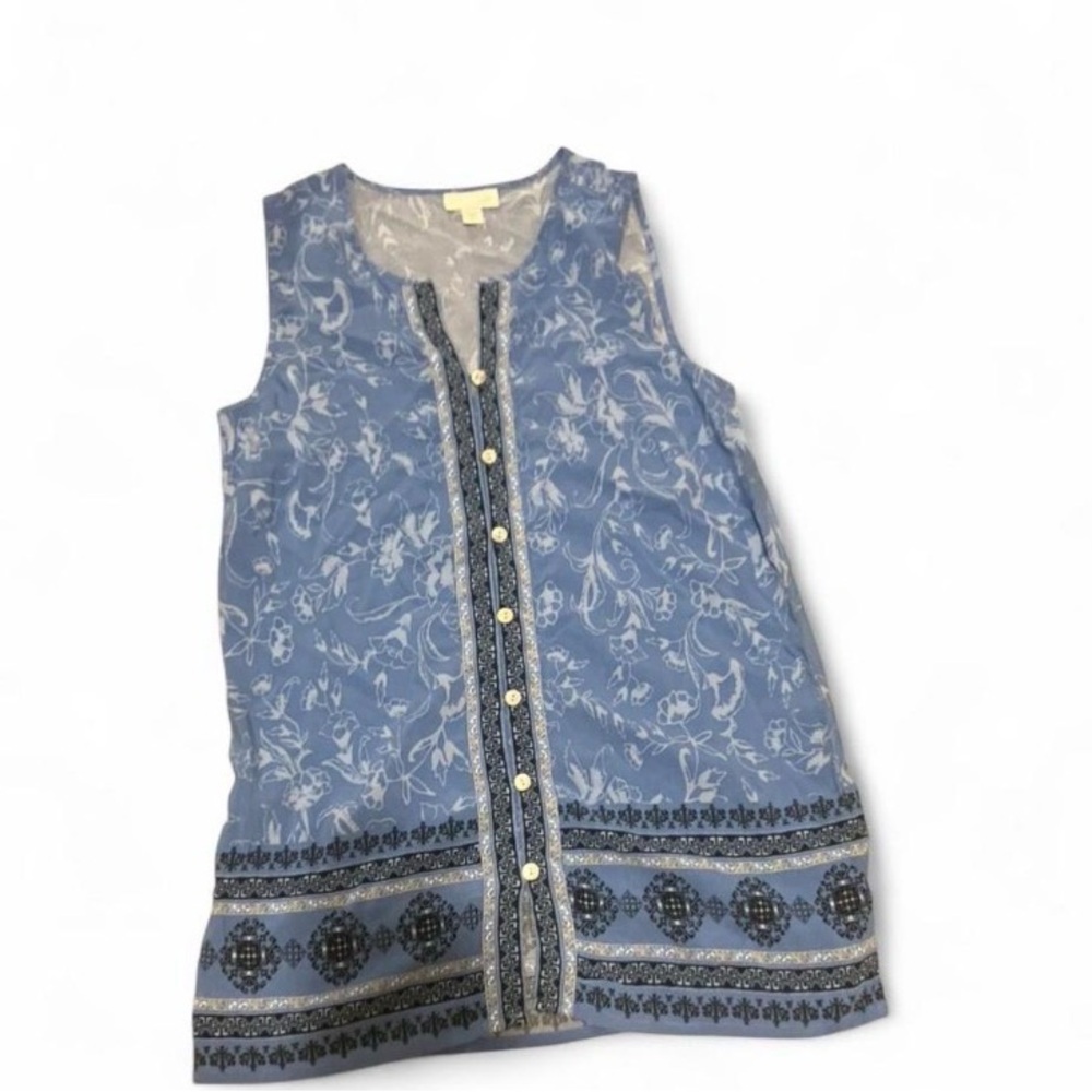 J. Jill‎ Light Blue Boho Indie Floral Blouse